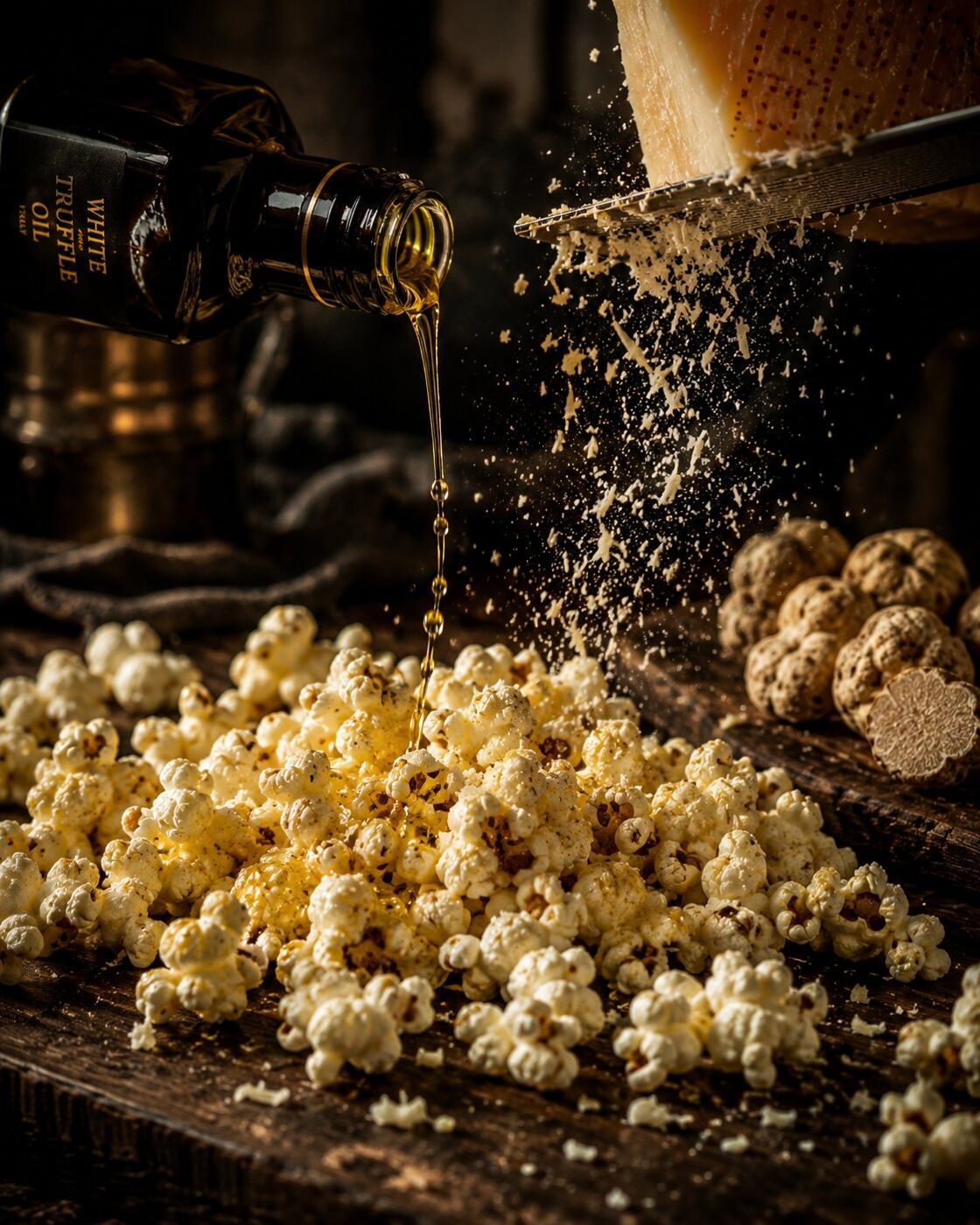 White Truffle Parmesan popcorn